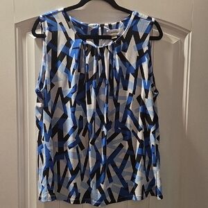 Calvin Klein Women's Blue Geometric Top